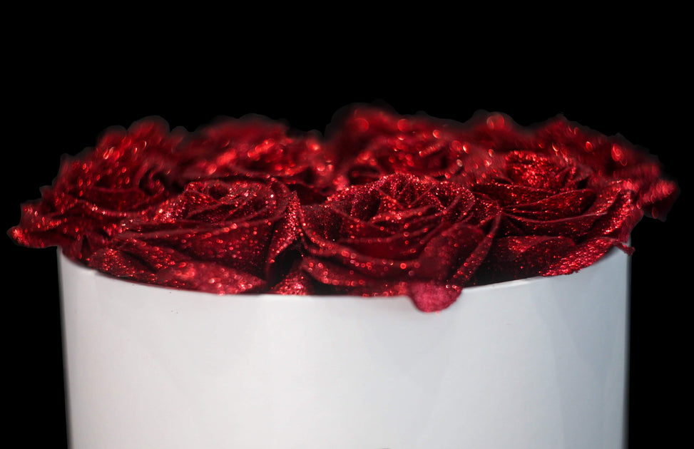 Wholesale artificial glitter red rose To Beautify Your Environment 