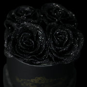 Black Glitter Roses - Black Box (5 Roses)