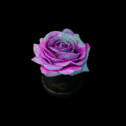 Unicorn Purple Glitter Roses - Black Micro Box (1 Rose)