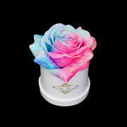 Bubblegum Glitter Roses - White Micro Box (1 Rose)