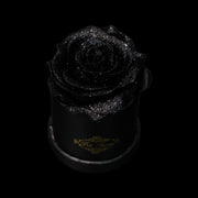 Black Glitter Roses - Black Micro Box (1 Rose)