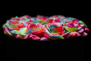 Rainbow  Glitter Roses - Black Box