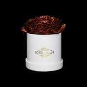 Bronze Glitter Roses - White Micro Box (1 Rose)