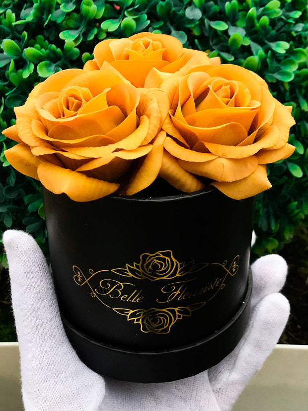 Classic Mustard Roses - Black Box