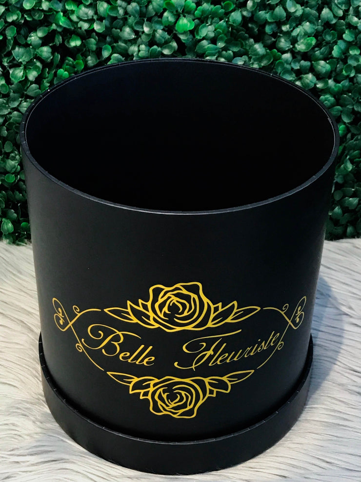 Belle Fleuriste - Black Glitter Roses White Micro Box – BelleFleuristeUK