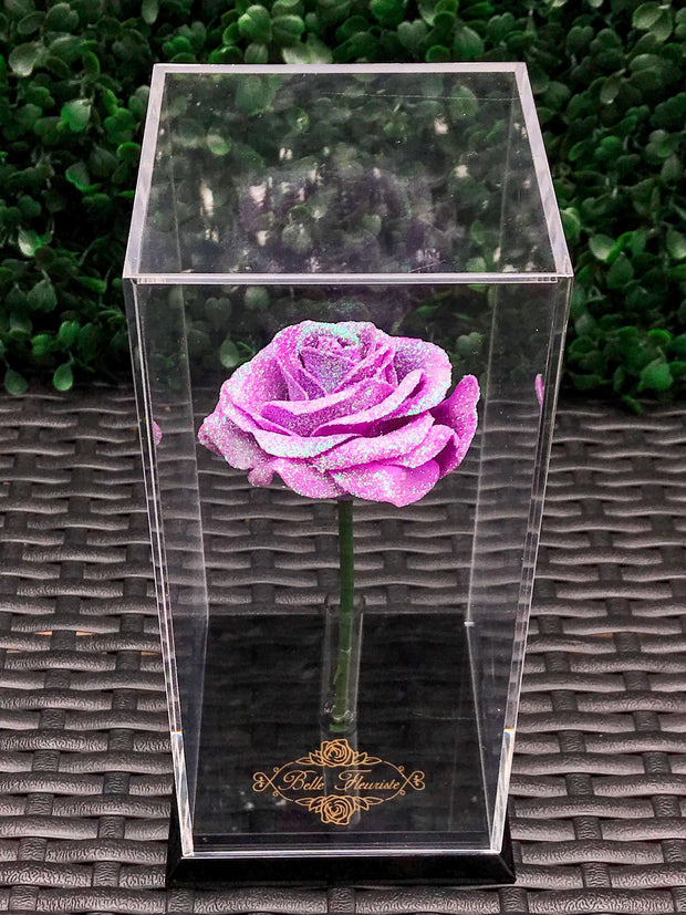Rose Dome - Purple Unicorn Glitter