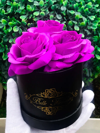 Classic Purple Roses - Black Box